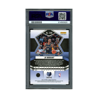 Ja Morant 2021 Panini Mosaic Basketball Gold Wave National Pride PSA 10