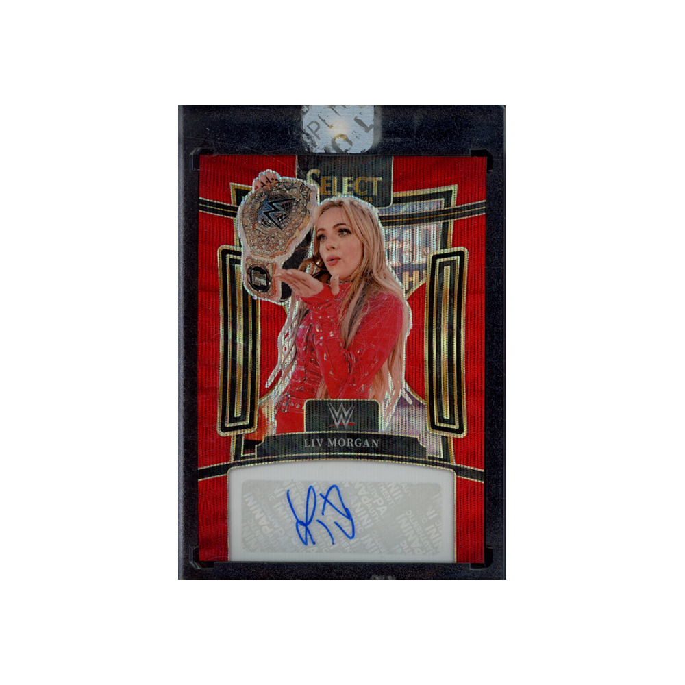 Liv Morgan 2024 Panini Select WWE Red Wave Auto
