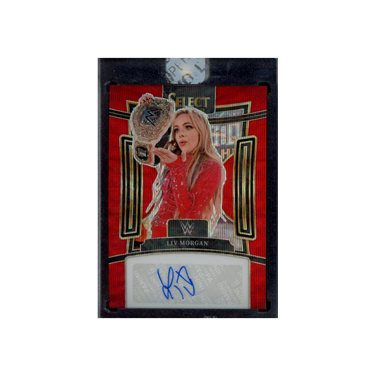 Liv Morgan 2024 Panini Select WWE Red Wave Auto