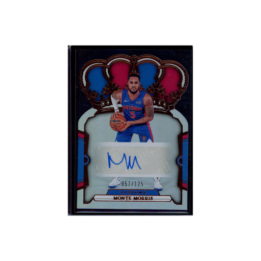 Monte Morris 2023-24 Panini Crown Royale Basketball Auto /125
