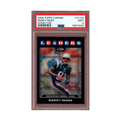 Randy Moss 2008 Topps Chrome Football Leaders XFractor PSA 9
