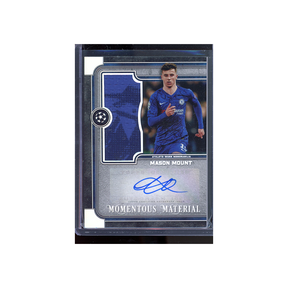 Mason Mount 2020 Topps Museum UCL Momentous Material Patch Auto /199