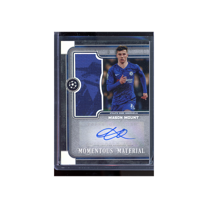 Mason Mount 2020 Topps Museum UCL Momentous Material Patch Auto /199