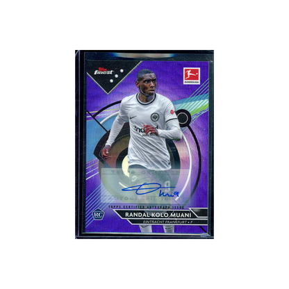 Randal Kolo Muani 2022-23 Topps Finest Bundesliga Rookie Auto Purple Wave Refractor /80