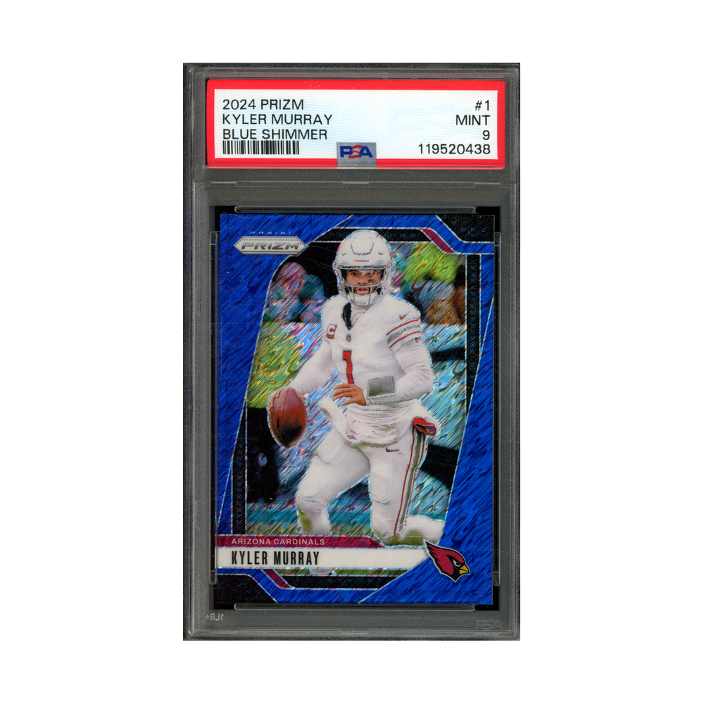 Kyler Murray 2024 Panini Prizm Football Blue Shimmer Prizm /25 PSA 9