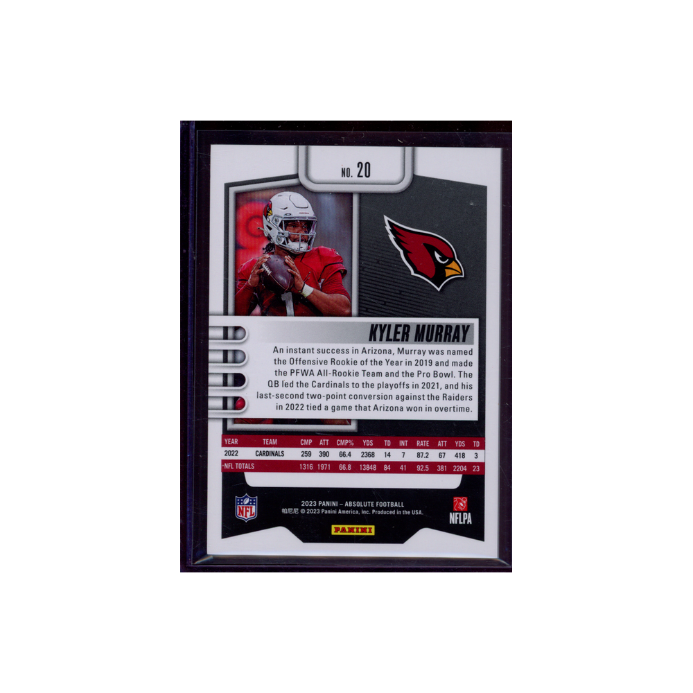 Kyler Murray 2023 Panini Absolute Football Red /100