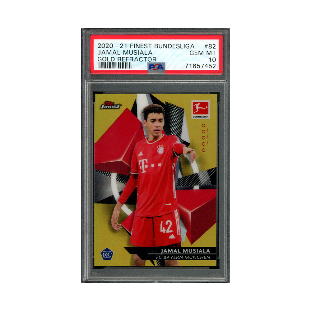 Jamal Musiala 2020-21 Finest Bundesliga Gold Refractor Rookie /50 PSA 10