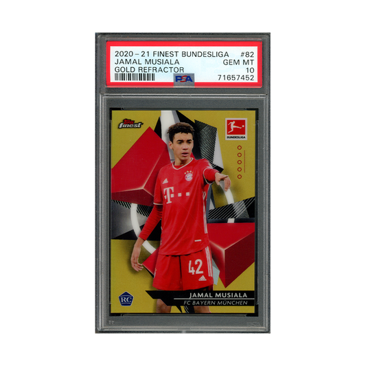 Jamal Musiala 2020-21 Finest Bundesliga Gold Refractor Rookie /50 PSA 10