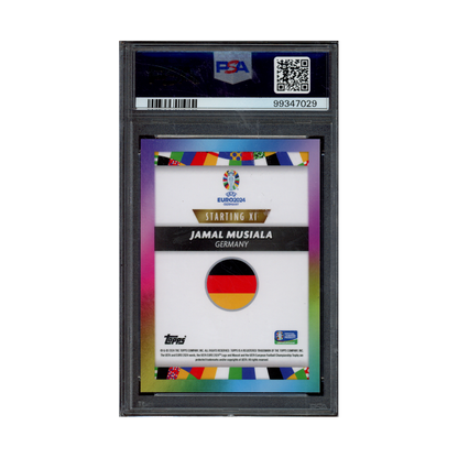 Jamal Musiala 2024 Topps Platinum Euro 24 Auto /5 PSA 8/10