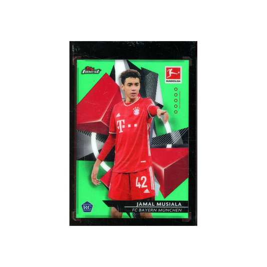 Jamal Musiala 2020-21 Topps Finest Bundesliga Rookie Green Refractor /99
