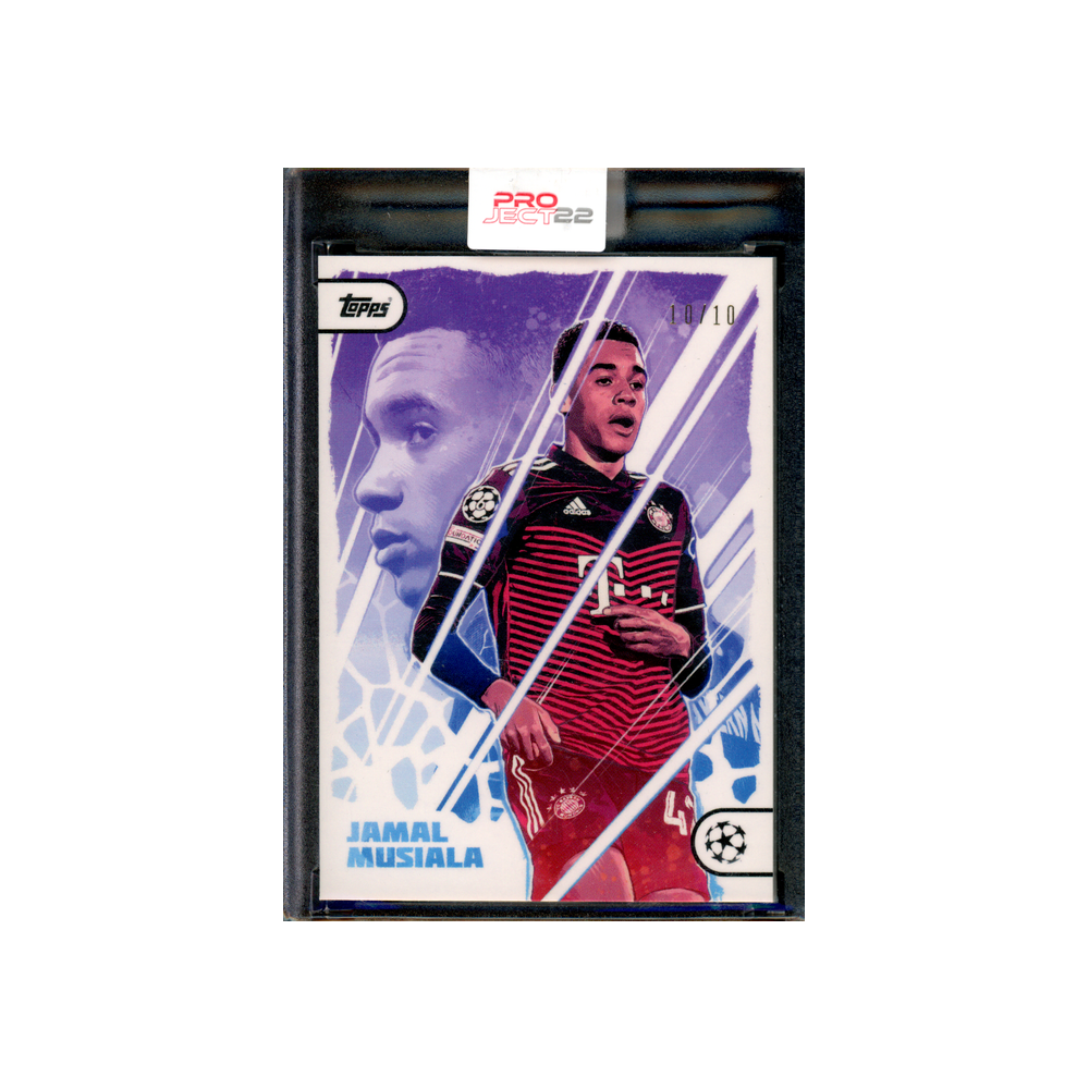 Jamal Musiala Topps Project 22 by John Guydo Purple /10