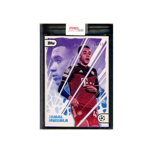 Jamal Musiala Topps Project 22 by John Guydo Purple /10