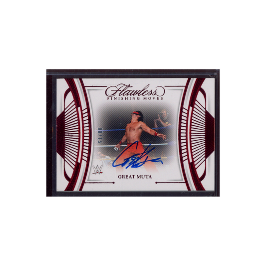 Great Muta 2024 Panini Flawless WWE Finishing Moves Auto Ruby /15