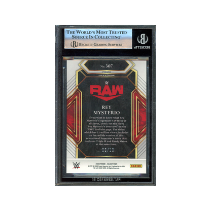 Rey Mysterio 2022 Panini Select WWE Mezzanine Gold /10 BGS 8.5
