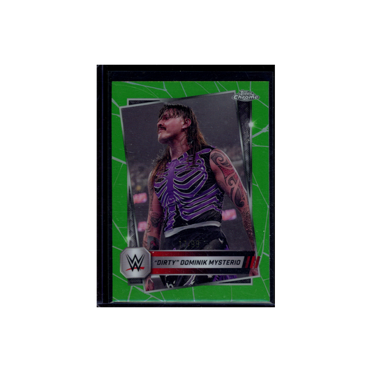 Dirty Dominik Mysterio 2025 Topps Chrome WWE Green Refractor /99