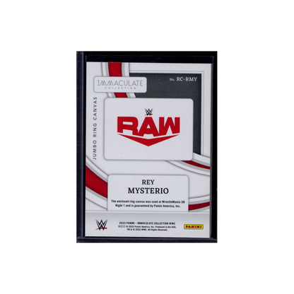 Rey Mysterio 2022 Panini Immaculate Collection WWE Jumbo Ring Canvas Patch /99