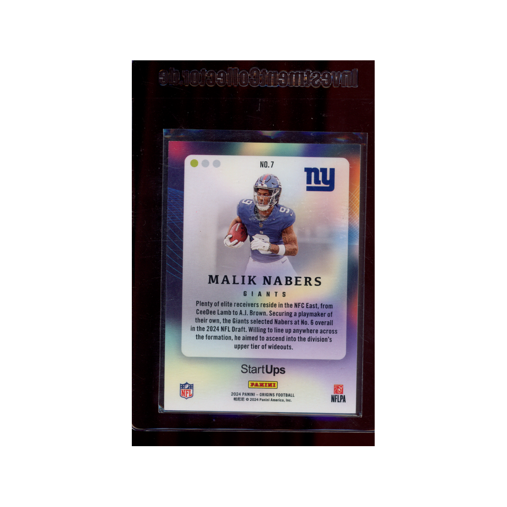 Malik Nabers 2024 Panini Origins Football Rookie StartUps