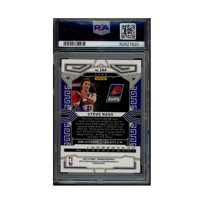 Steve Nash 2022 Panini Obsidian Basketball Neon Flood PSA 10