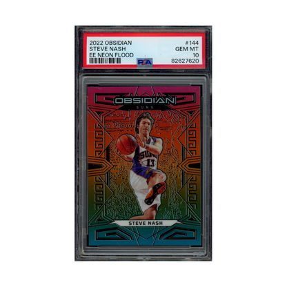Steve Nash 2022 Panini Obsidian Basketball Neon Flood PSA 10