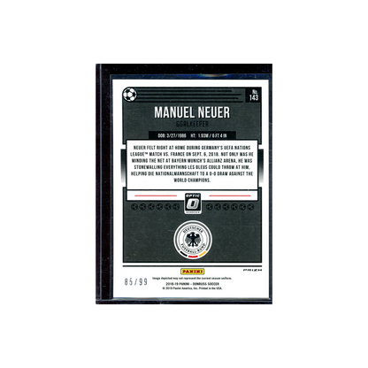 Manuel Neuer 2018-19 Panini Donruss Soccer Orange /99
