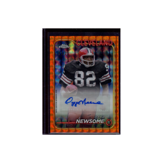 Ozzie Newsome 2024 Topps Chrome Football Orange Auto /25