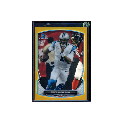 Cam Newton 2014 Topps Bowman Chrome Football Gold Refractor /50