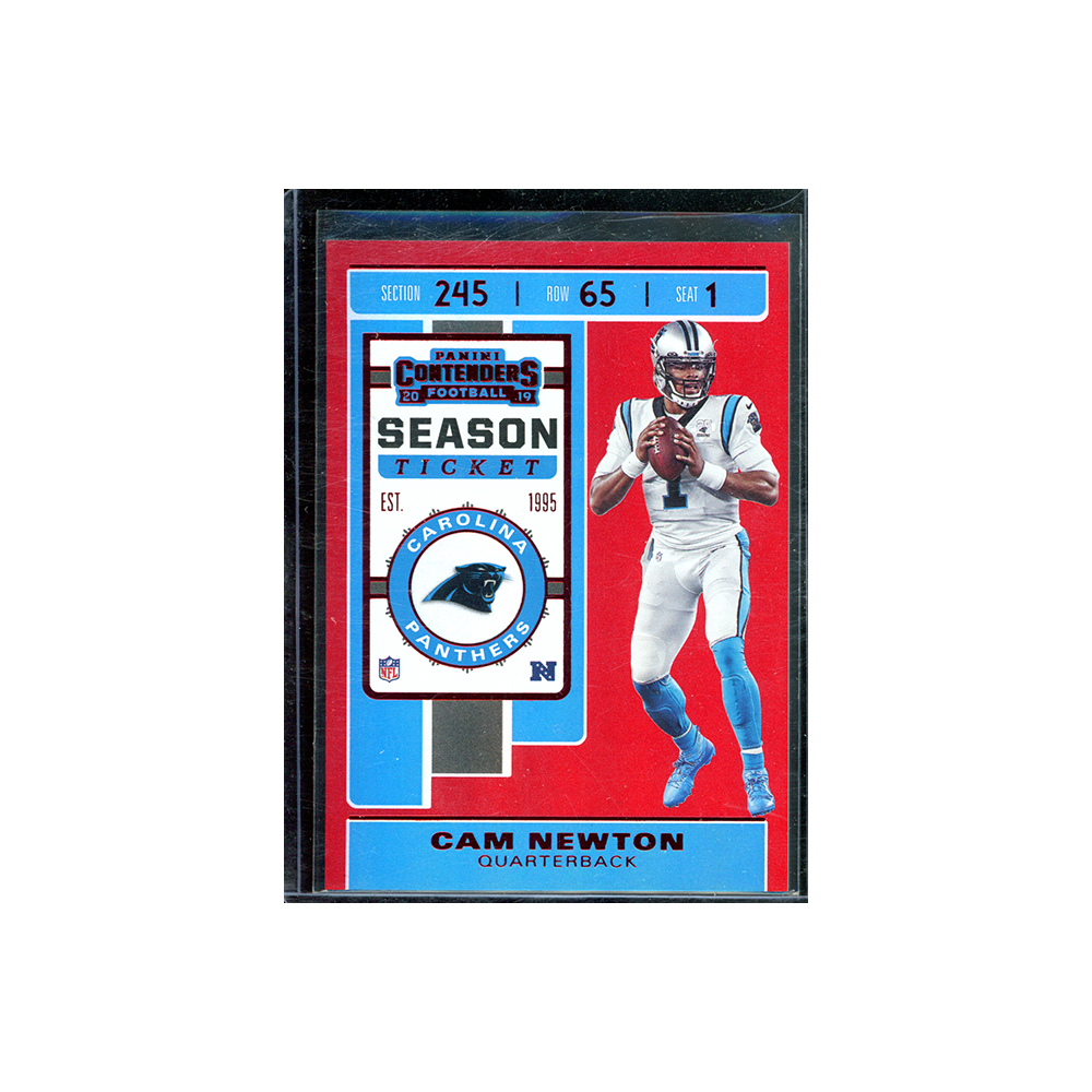 Cam Newton 2019 Panini Contenders Football Season Ticket Red