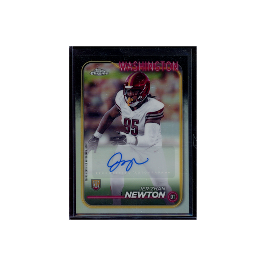 Jer'Zhan Newton 2024 Topps Chrome Football Rookie Auto
