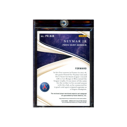 Neymar Jr 2020 Panini Immaculate Collection Soccer Premium Patch Auto Blue /15