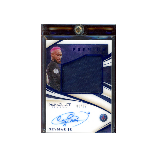 Neymar Jr 2020 Panini Immaculate Collection Soccer Premium Patch Auto Blue /15