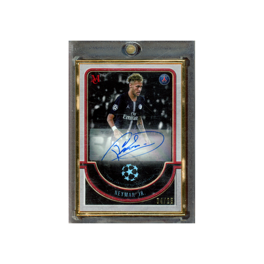 Neymar Jr 2018-19 Topps Museum UCL Framed Auto /25