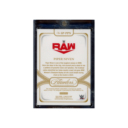 Piper Niven 2024 Panini Flawless WWE Patch Auto Ruby /15