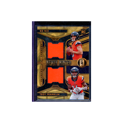 Nix / Franklin 2024 Panini Gold Standard Football Newly Minted Rookie Patch /299