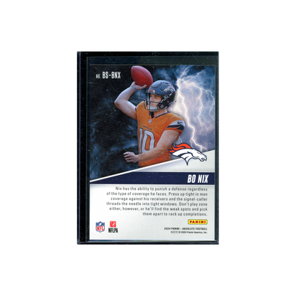 Bo Nix 2024 Panini Absolute Football By Storm Rookie