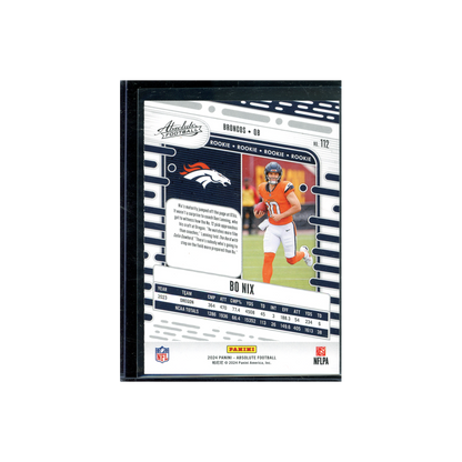 Bo Nix 2024 Panini Absolute Football Rookie