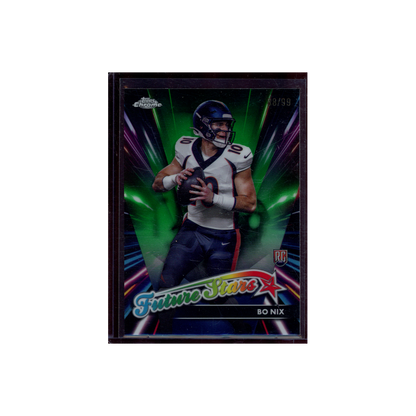 Bo Nix 2024 Topps Chrome Football Rookie Future Stars Green /99