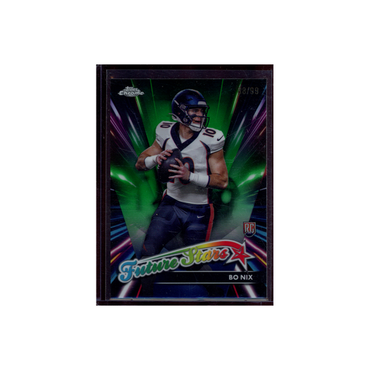 Bo Nix 2024 Topps Chrome Football Rookie Future Stars Green /99