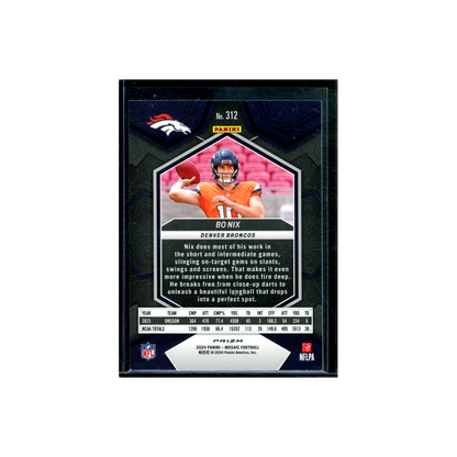 Bo Nix 2024 Panini Mosaic Football Silver Rookie