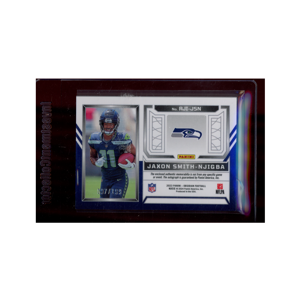 Jaxon Smith-Njigba 2023 Panini Obsidian Football Rookie Patch Auto /199