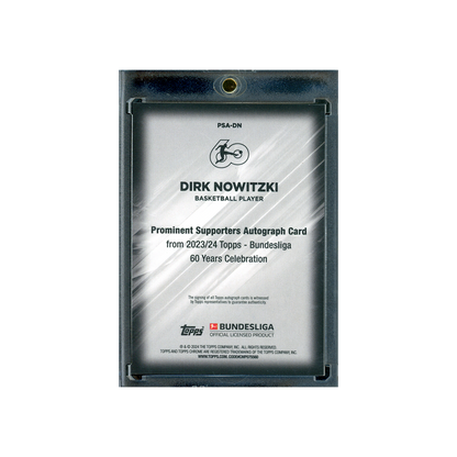 Dirk Nowitzki 2024 Topps Bundesliga 60 Proimnent Supporters Auto /25