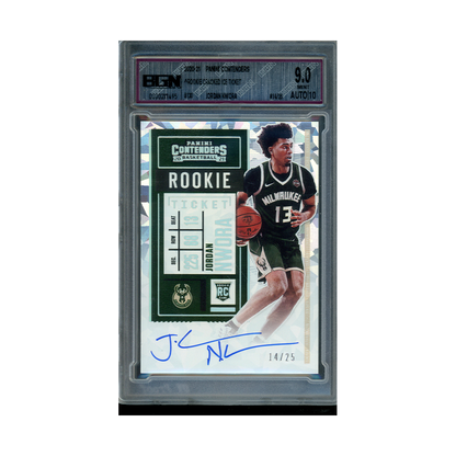 Jordan Nwora 2020-21 Panini Contenders Basketball Rookie Ticket Cracked Ice /25 BGN 9/10