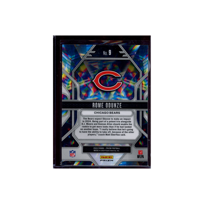 Rome Odunze 2024 Panini Prizm Football Prizmatic Rookie Green Ice