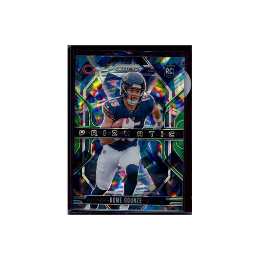Rome Odunze 2024 Panini Prizm Football Prizmatic Rookie Green Ice