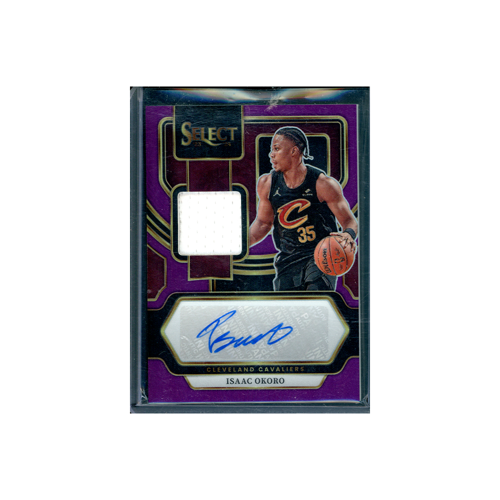 Isaac Okoro 2023-24 Panini Select Basketball Patch Auto Purple /99