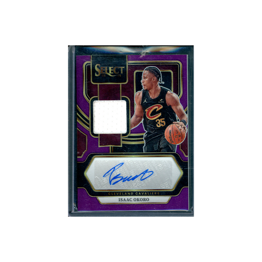 Isaac Okoro 2023-24 Panini Select Basketball Patch Auto Purple /99