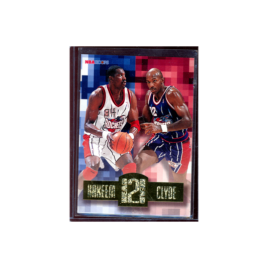 Olajuwon / Drexler 1996 Hoops Basketball Head 2 Head