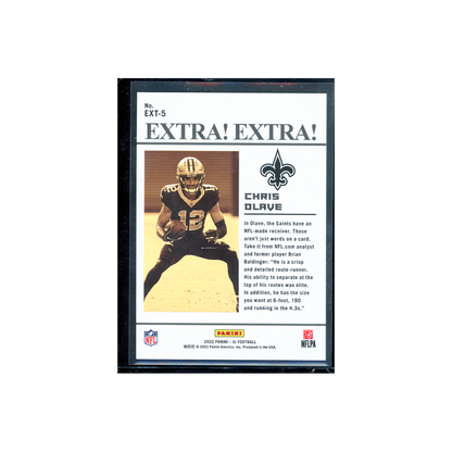 Chris Olave 2022 Panini Xr Football Extra! Extra! Rookie Purple /25