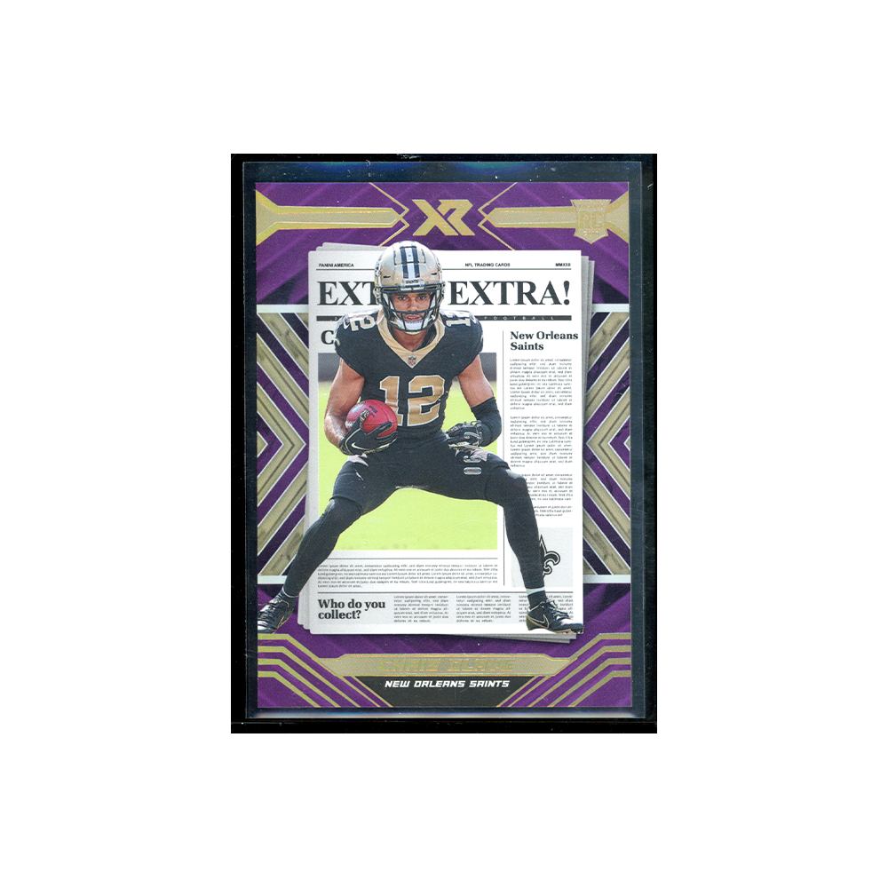 Chris Olave 2022 Panini Xr Football Extra! Extra! Rookie Purple /25