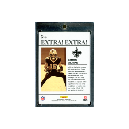 Chris Olave 2022 Panini Xr Football Extra! Extra! Rookie Green /5