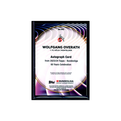 Wolfgang Overath 2023-24 Topps 60 Years of Bundesliga Soccer Auto /40